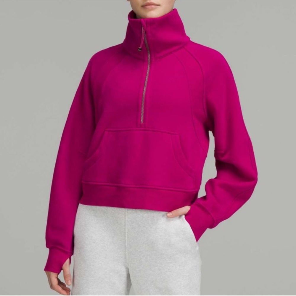 Lululemon Scuba Cropped Funnel neck XS/S Ripened Raspberry
